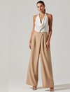 Aryn Jumpsuit, Khaki/White