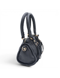 Small Leather Satchel, Black