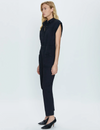 Rosie Shoulder Pad Jumpsuit, Fade To Black