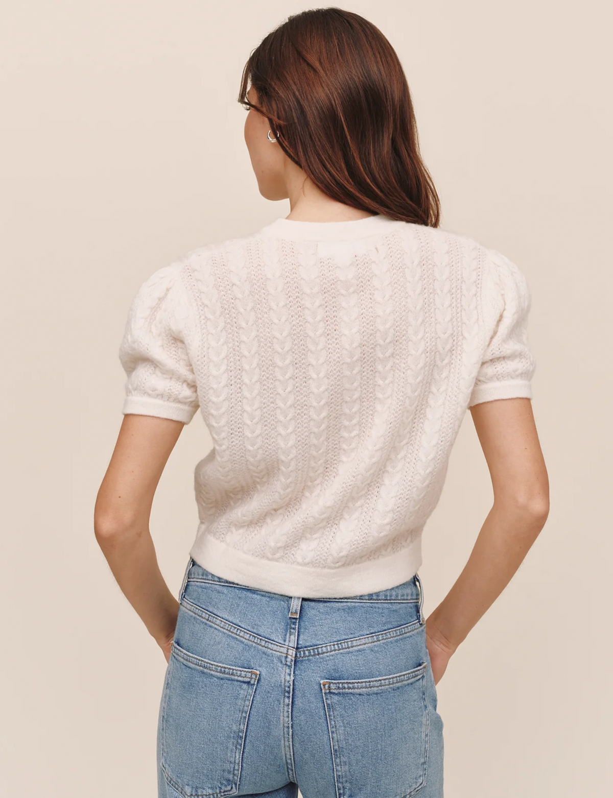Short Cardigan, Ivory