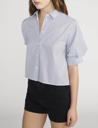 The Billow Shirt, Navy/Stripe