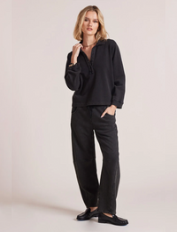 Barrel Leg Sweatpant, Faded Black