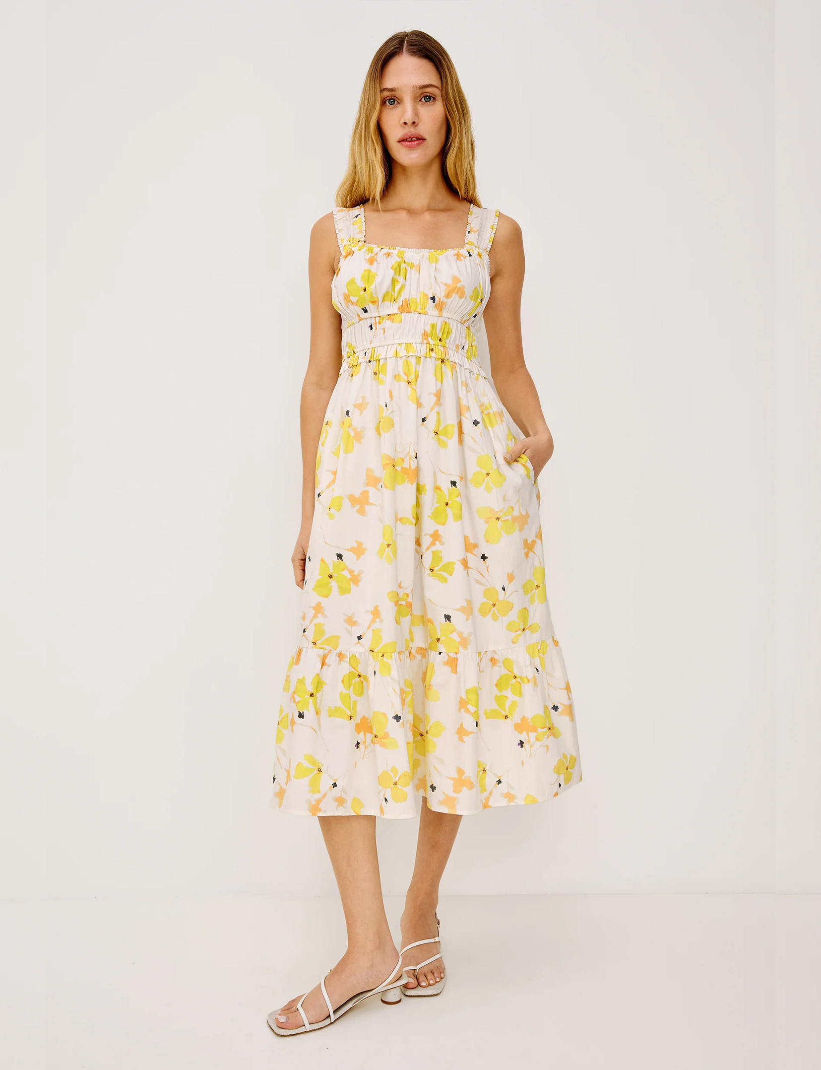 Rafaella Dress, Tossed Daffodils
