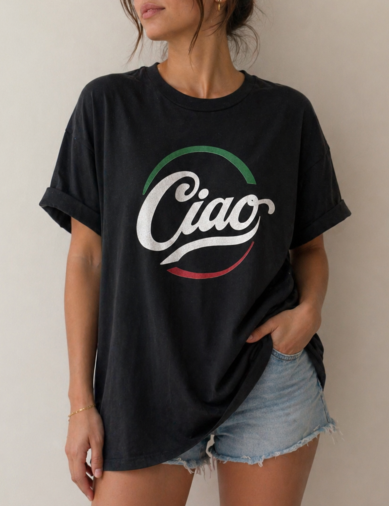 Ciao Oversized Tee, Black