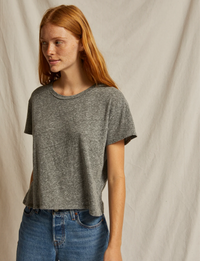 Harley Boxy Crew Tee, Heather Grey