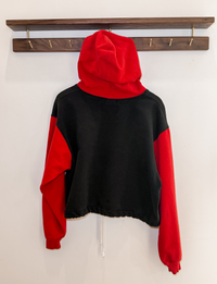 Champion Cinched Waist Hoodie, Red/Black