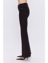 Kinsley Corduroy Mid-Rise Ultra Flare, Mocha