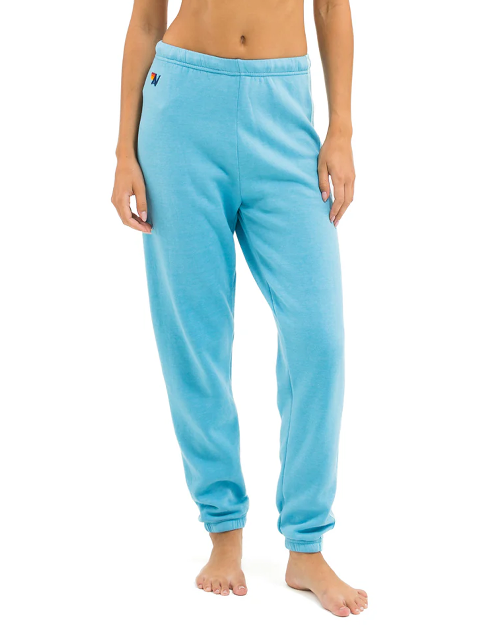 5 Stripe Sweatpants, Aquamarine/Aqua
