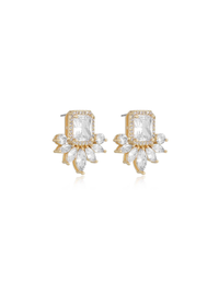Shine Crystal Earrings, Gold