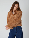 Sherpa Cropped Trucker, Gingerbread Latte