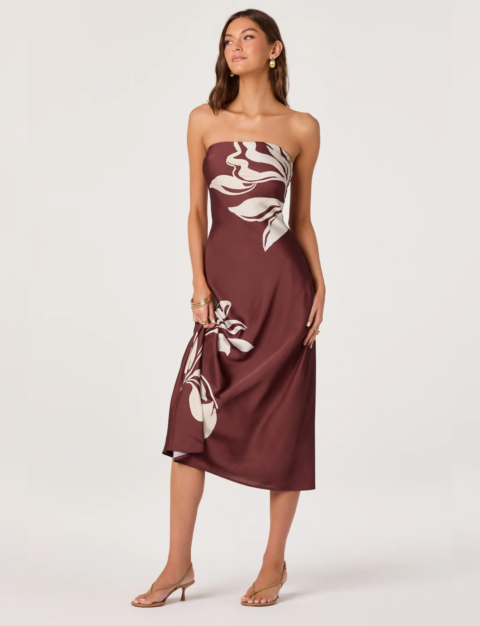 Annabeth Dress, Brown Floral