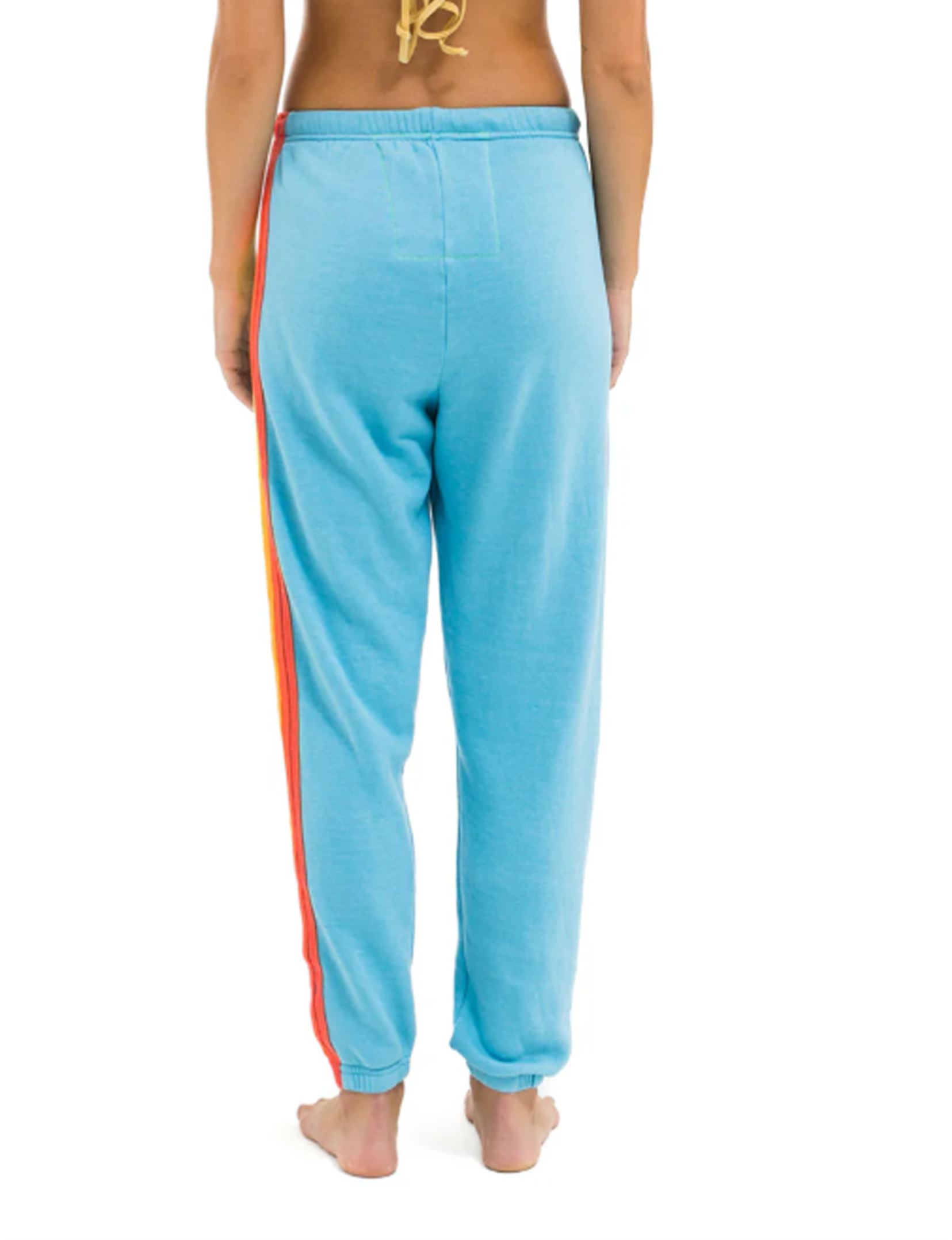 5 Stripe Sweatpants, Aquamarine/White Neon