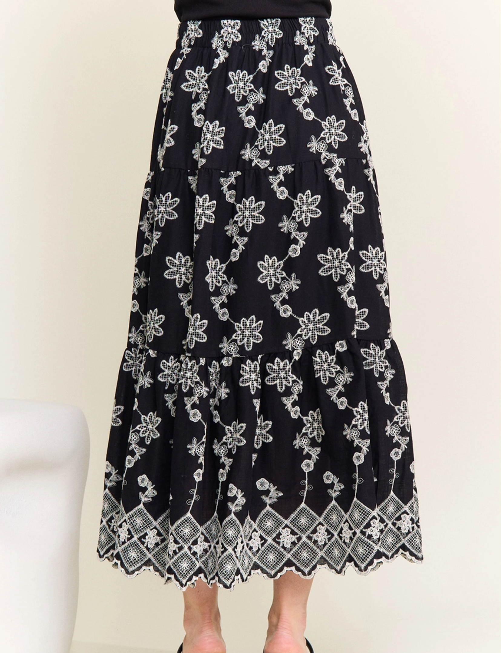 Reyna Maxi Skirt, Black