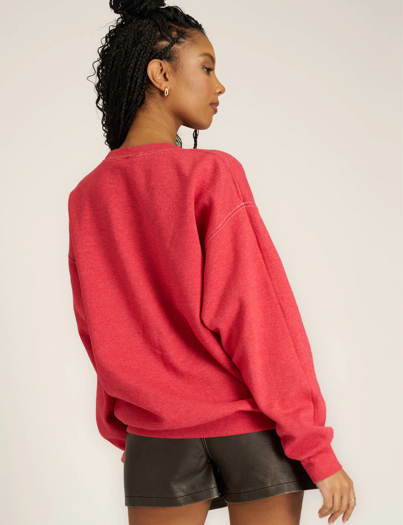 'Football' Sweatshirt, Red Dahlia