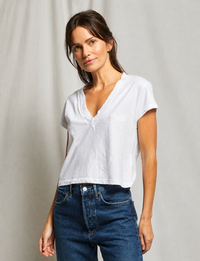 Alanis Recycled V-Neck, White