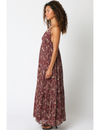Helen Floral Dress, Plum/Cream