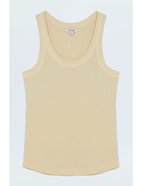 Christy Tank Top, Custard Yellow