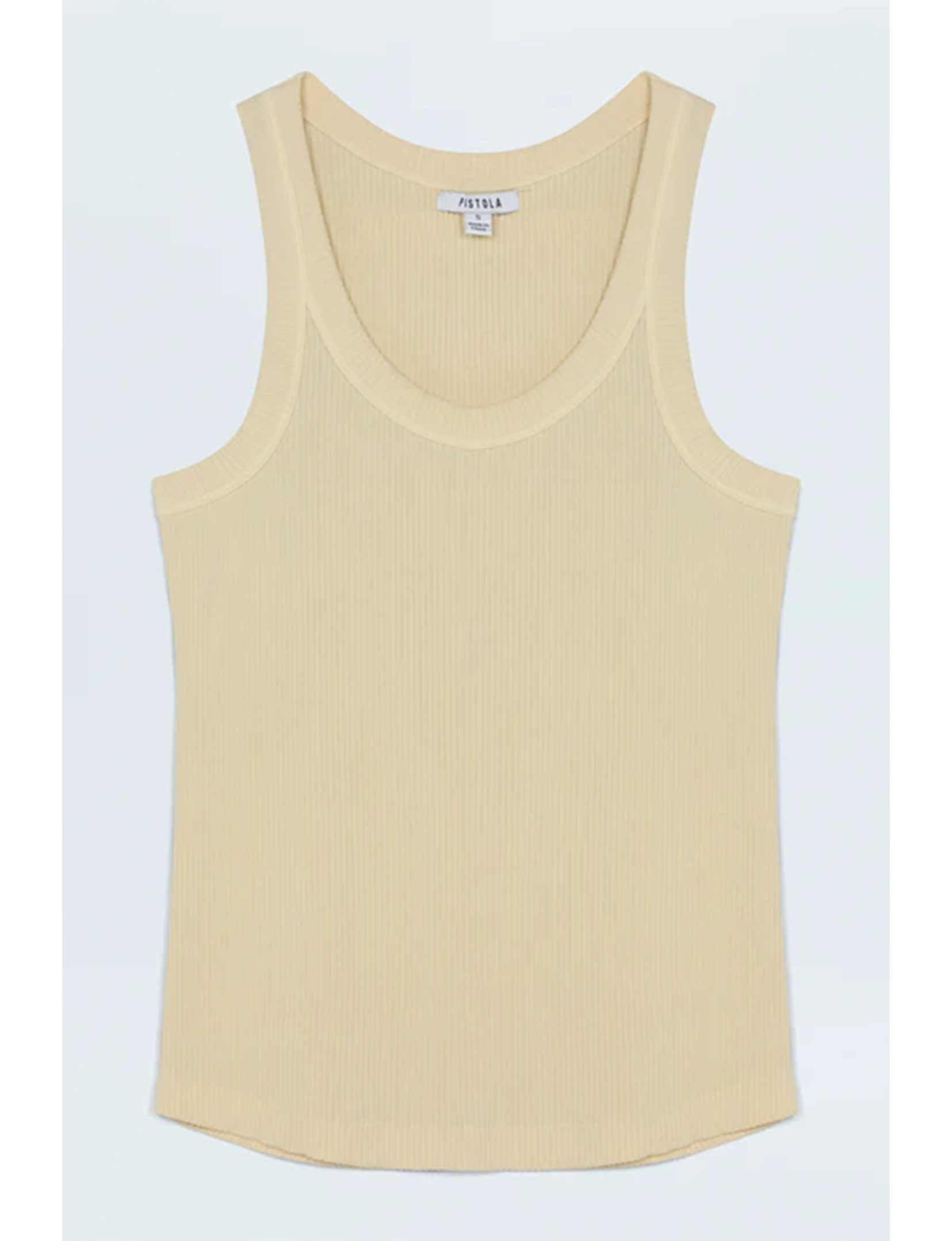 Christy Tank Top, Custard Yellow