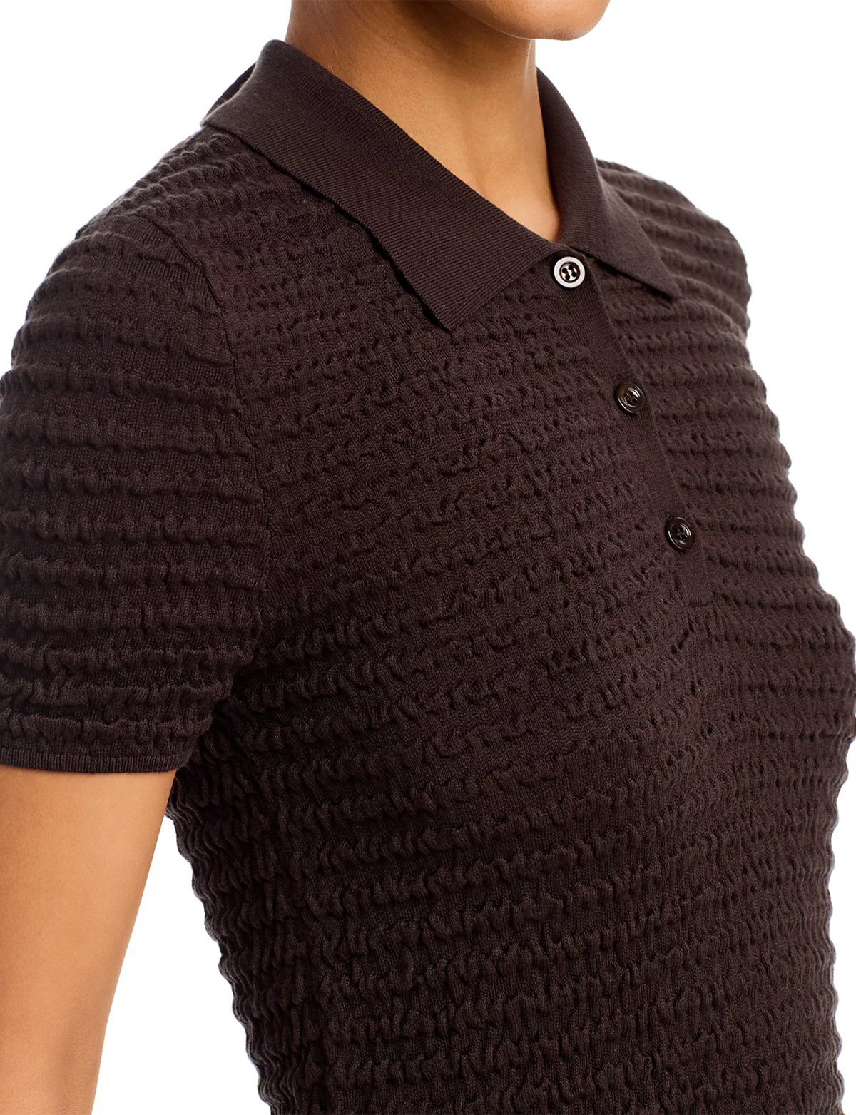 The Smocked Polo, Chestnut