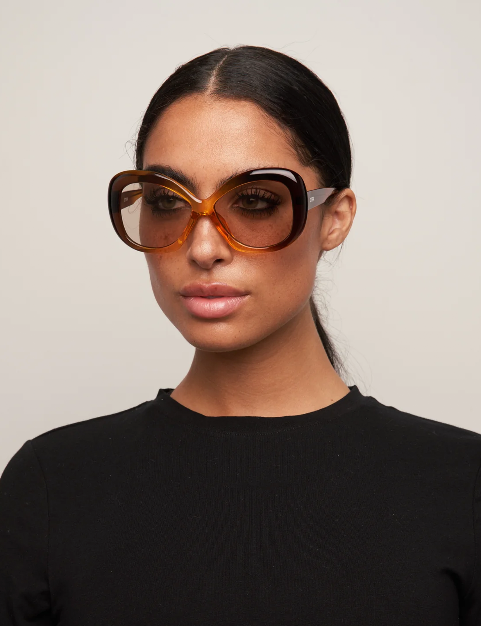 Esme Sunglasses, Gold/Olive