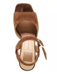 Fatima Platform Heel, Cocoa Suede