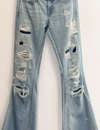 Textile Lennox Bell Bottom Jean, Light Wash