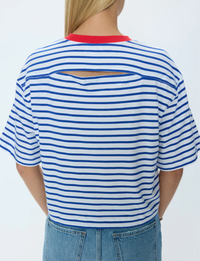 Mae Cropped Tee, Maritime Red