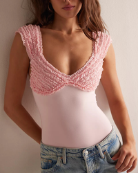 Party Favor Bodysuit, Pink Ribbons