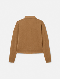 Loose Polo Cardigan, Toffee