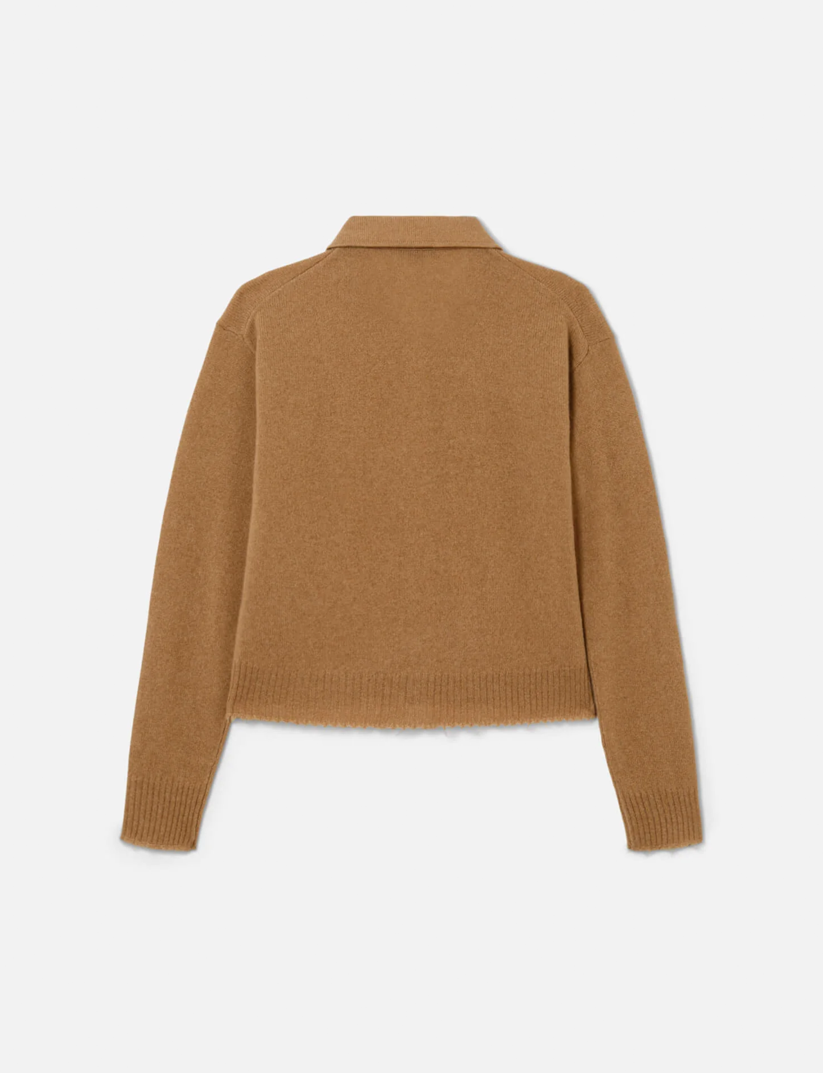 Loose Polo Cardigan, Toffee