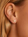 Lightning Charm Studs, Gold