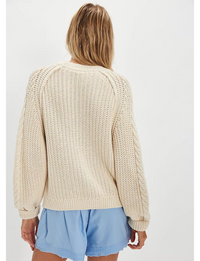 Frankie Cable Sweater, Ivory