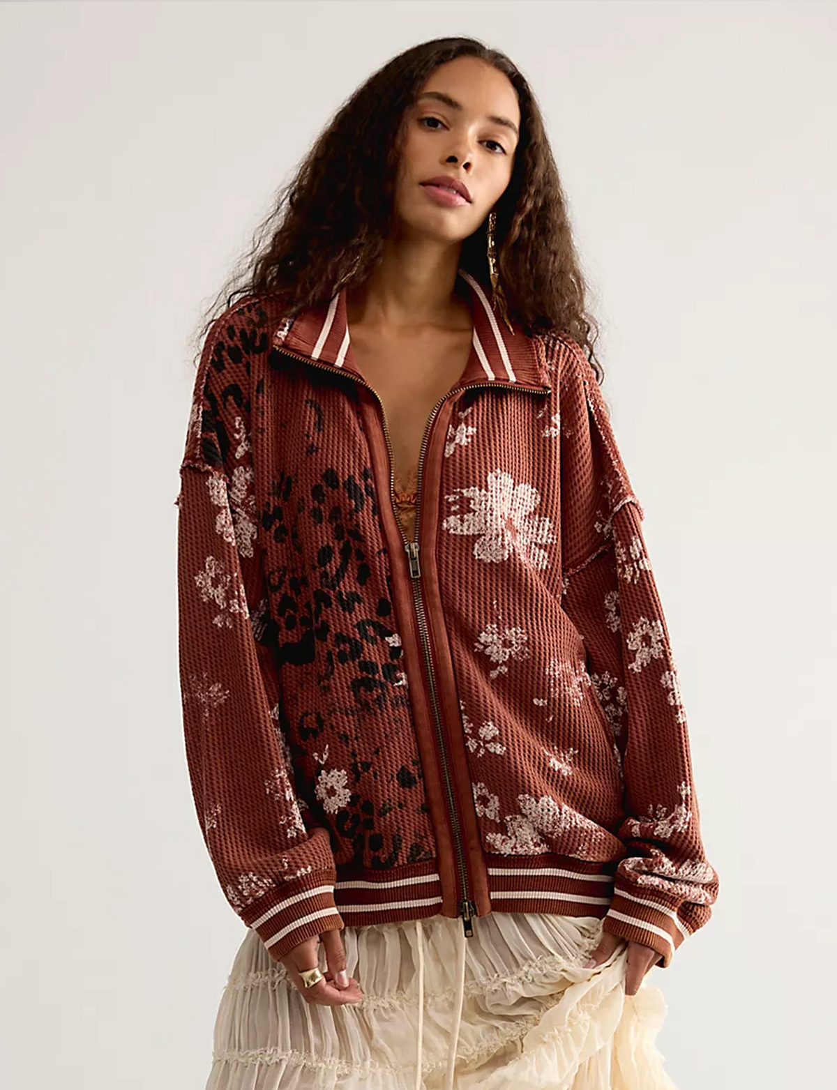 Print Mix Cardi, Whisper Pink/Combo