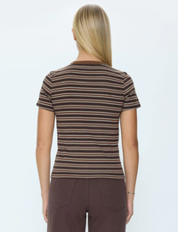 Alba Shrunken Tee, Bruna/Black Stripe