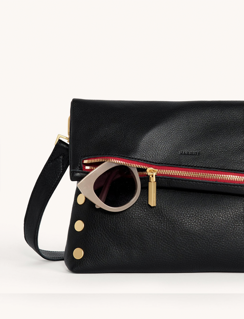 VIP Large Handbag, Black/Bushed Gold