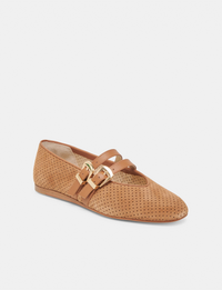 Baylee Ballet Flat, Pecan Suede