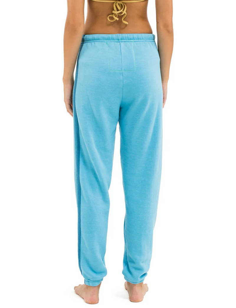5 Stripe Sweatpants, Aquamarine/Aqua