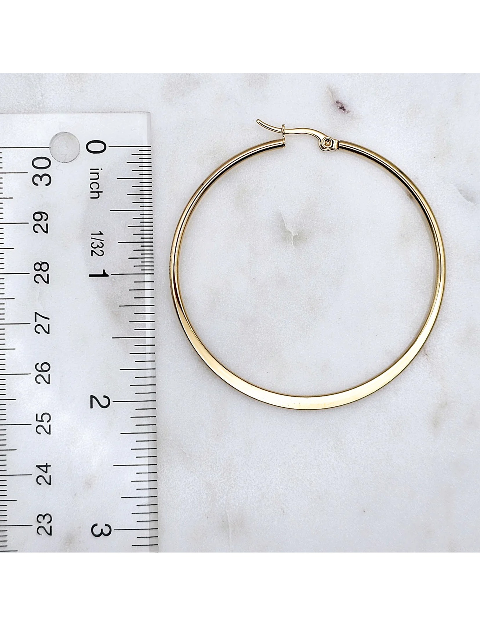 Classic Gold Hoops, Large