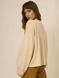 Romy Button Front Cardi, Eggnog