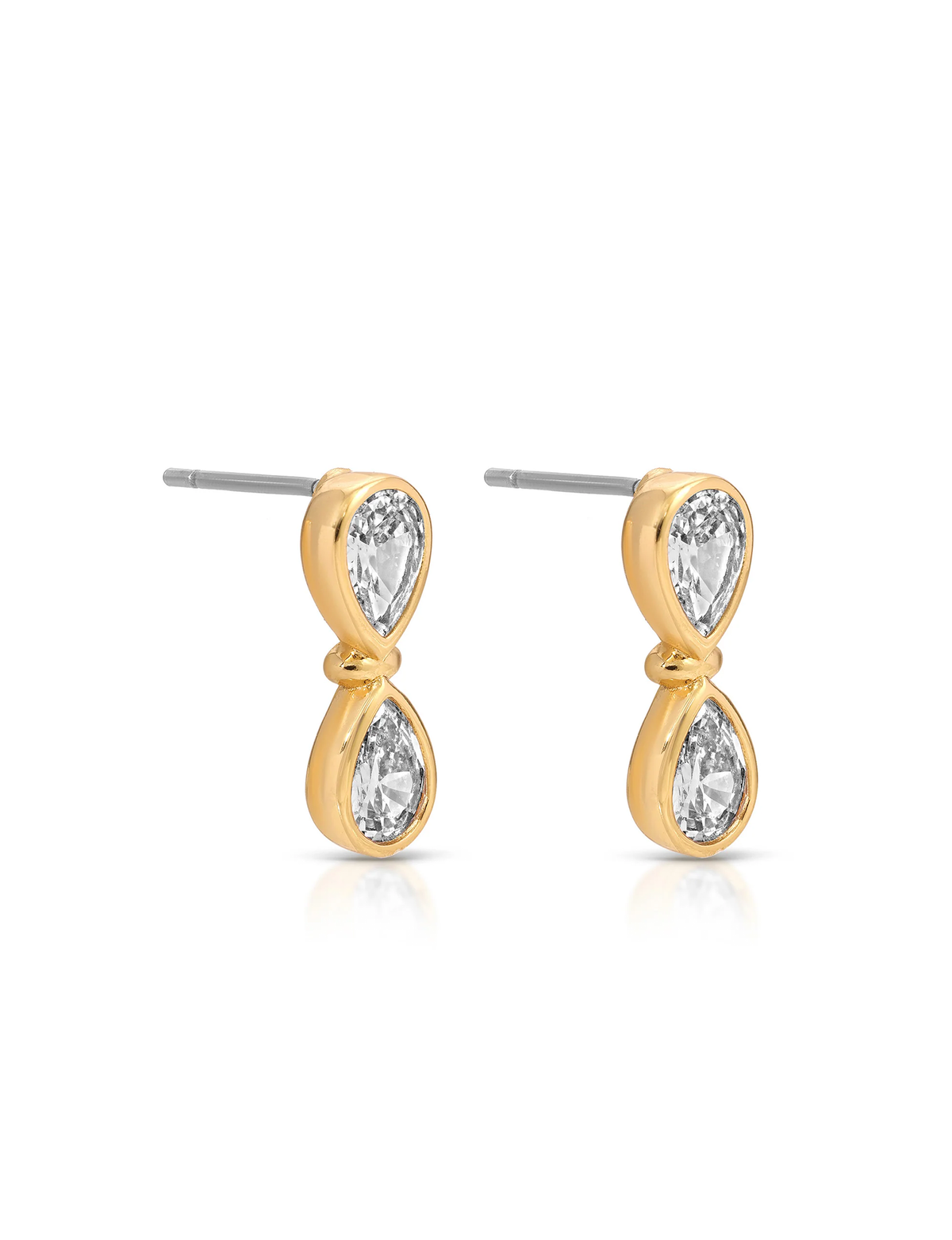Infinity Crystal Stud, Gold