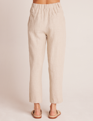 Relaxed Pleat Front Linen Trouser, Sand