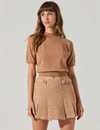 Larine Cropped Sweater, Camel