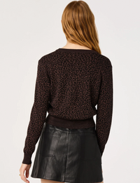 Nikki Cardigan, Espresso/Leopard