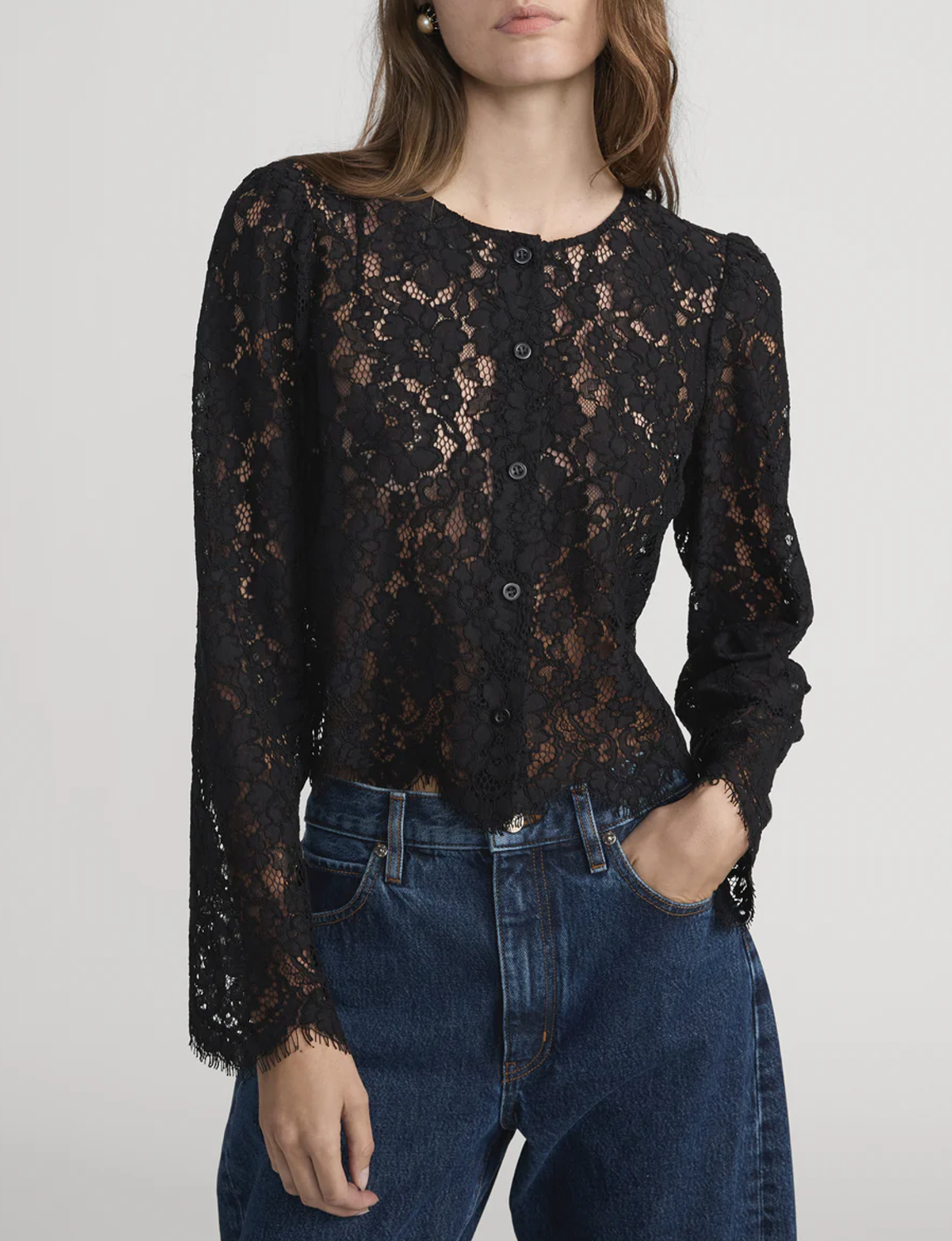 The Lace Blouse, Black