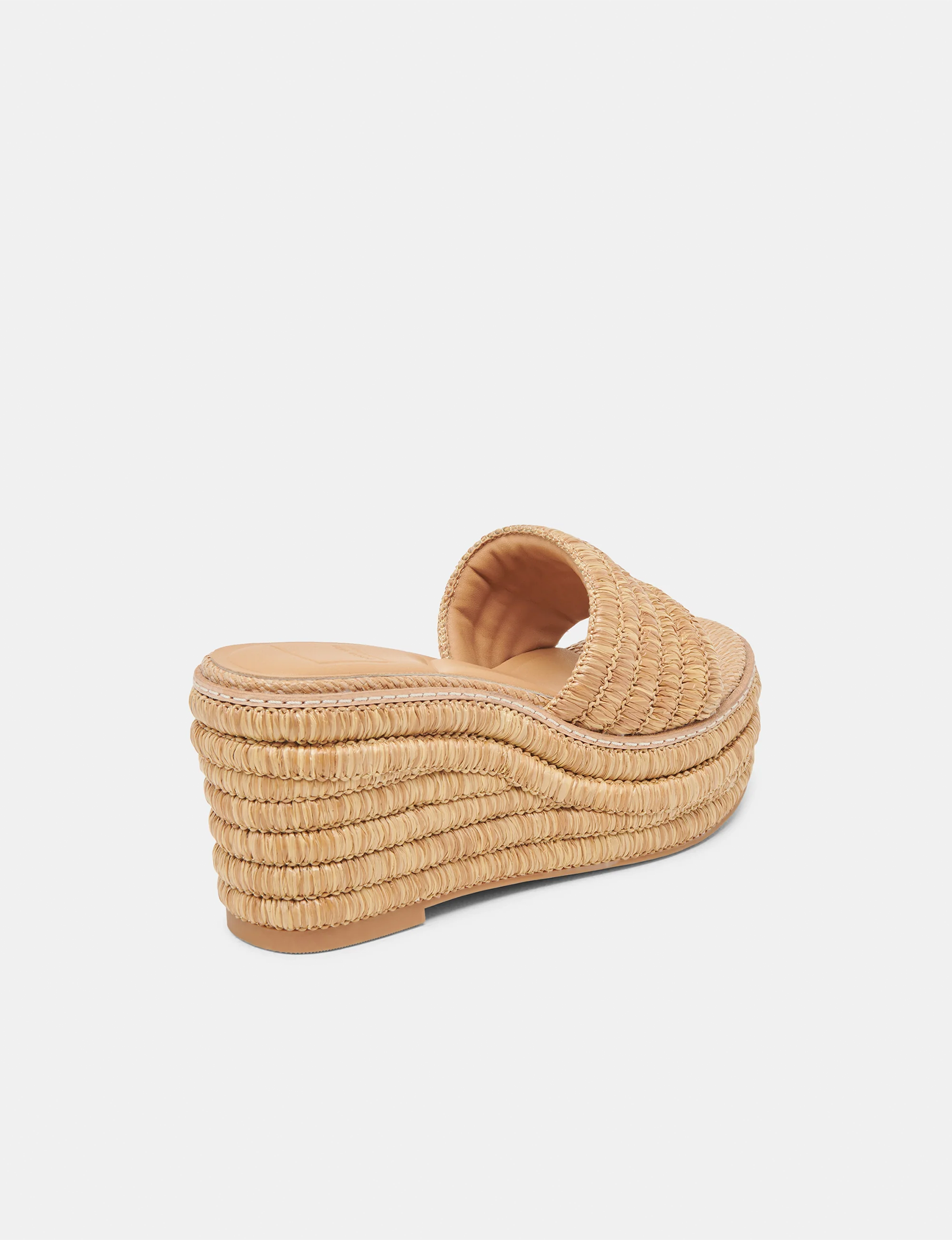 Throne Wedge, Light Natural Raffia