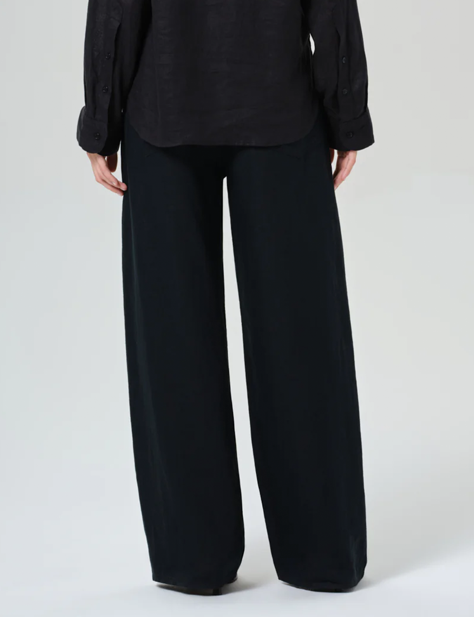 Brynn Linen Trouser, Black