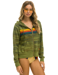 5 Stripe Zip Hoodie, Camo