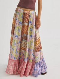 Santa Eulalia Printed Maxi Skirt, Multi/Combo
