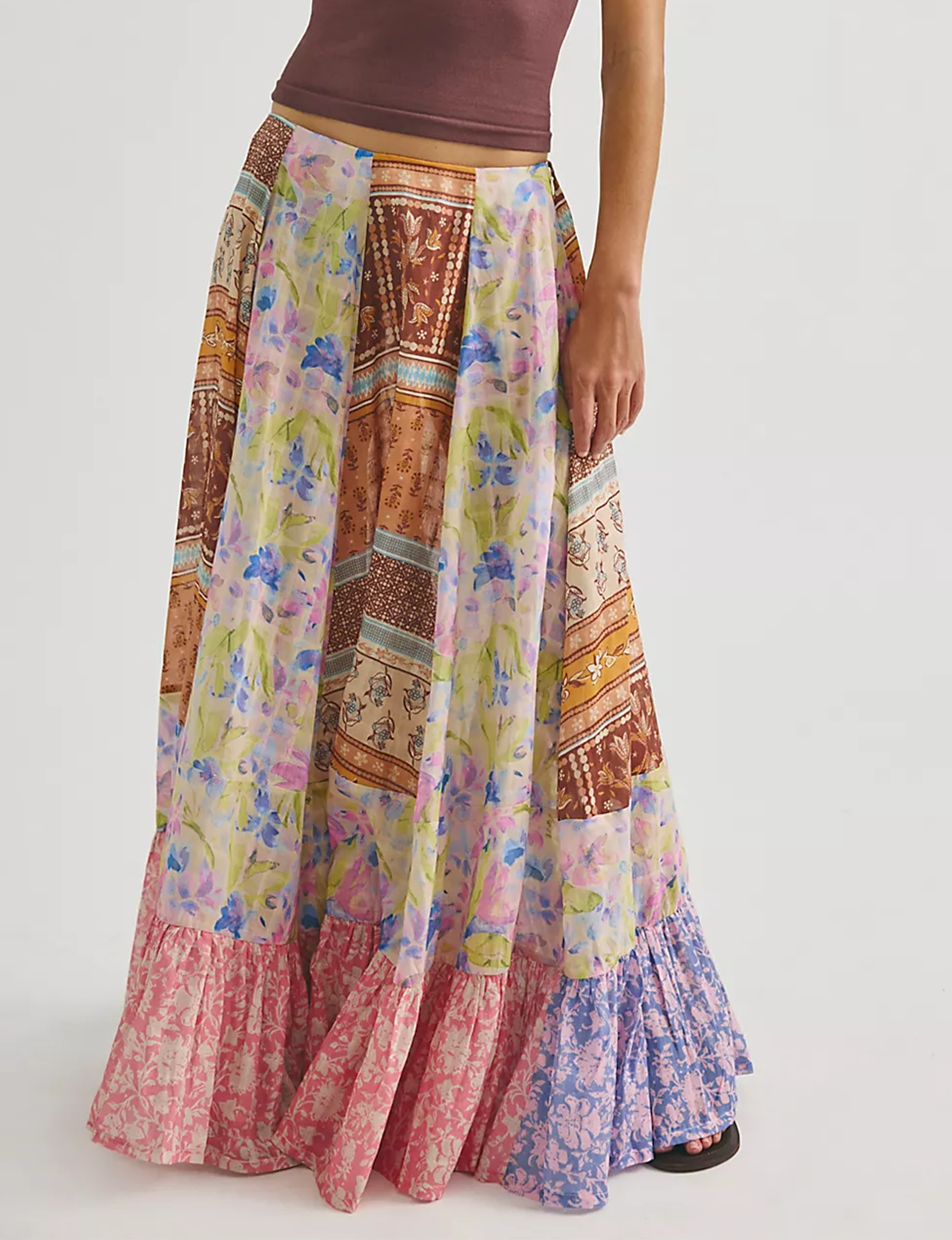 Santa Eulalia Printed Maxi Skirt, Multi/Combo