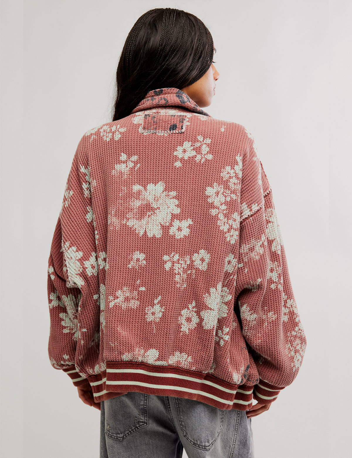Print Mix Cardi, Whisper Pink/Combo